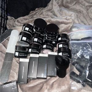 Nailboo Brand New 18pc kit w 400 acrylic nails 11 powders & liquids BNIB